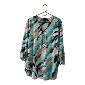JM Collection Tunic Top Size XXL Green